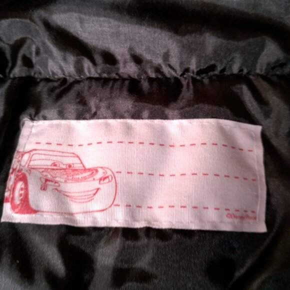 Disney Parks Cars Movie Lightning McQueen Satin Bomber Jacket Youth 5/6 Racing - Picture 9 of 16
